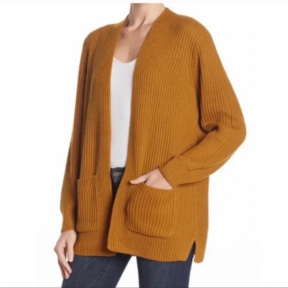 Madewell Nolan Ribbed Open Front Cárdigan Size L